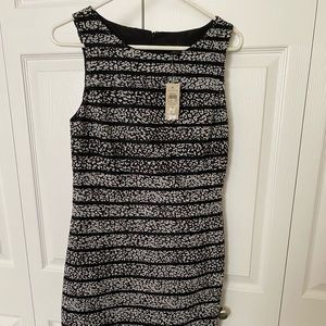 Black and grayish white dress